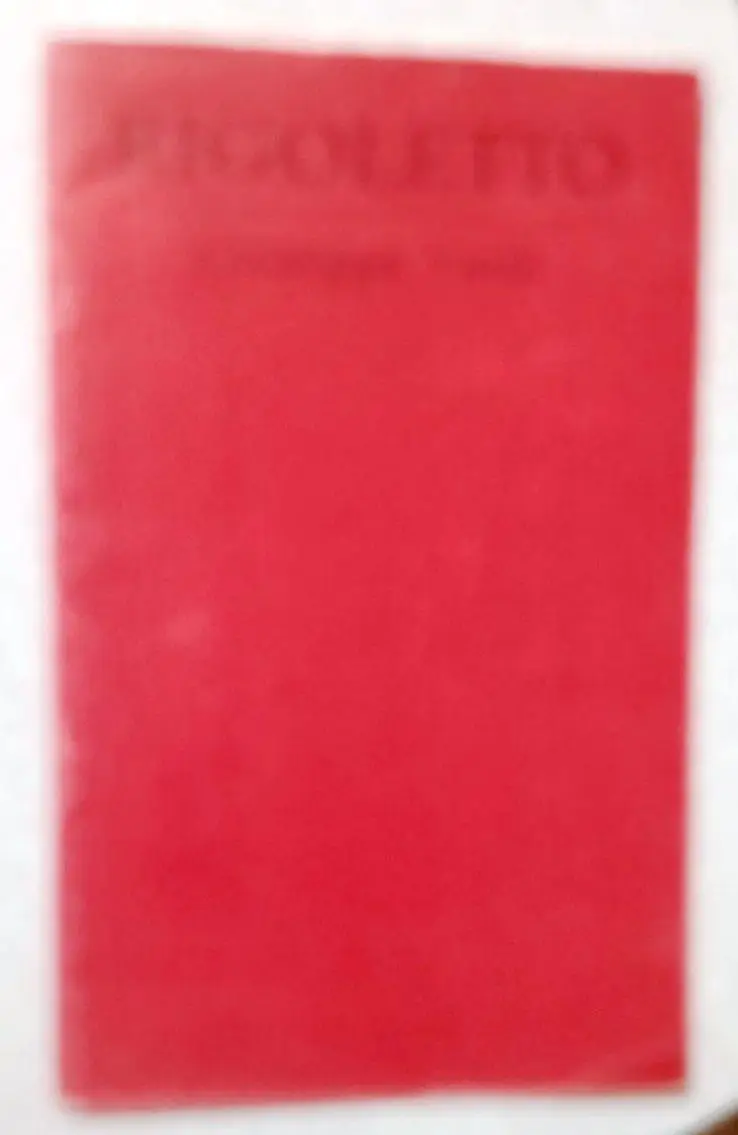 Программка Опера Риголетто