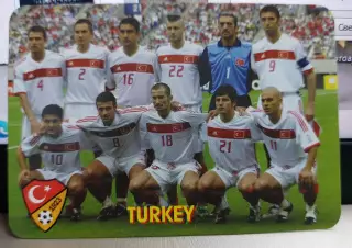 Календарик Сборная Турции 2004 год.