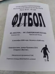 ПРЕВЬЮ ФК Восток (Электросталь) - ФК Павловский Посад 05.09.26