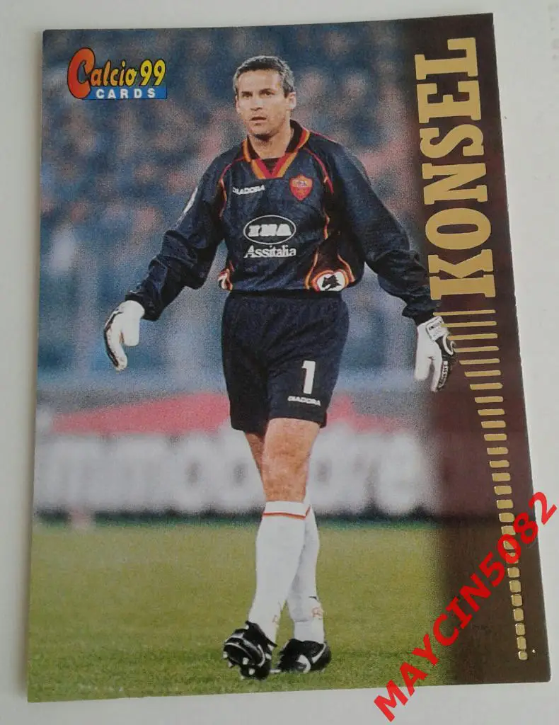 Карточка PANINI. Calcio 99. Мишель Консель Рома #86