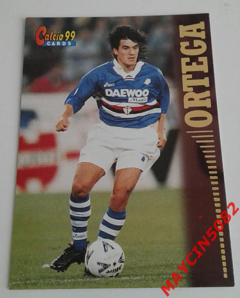 Карточка PANINI. Calcio 99. Ориэль Ортега Сампдория #91