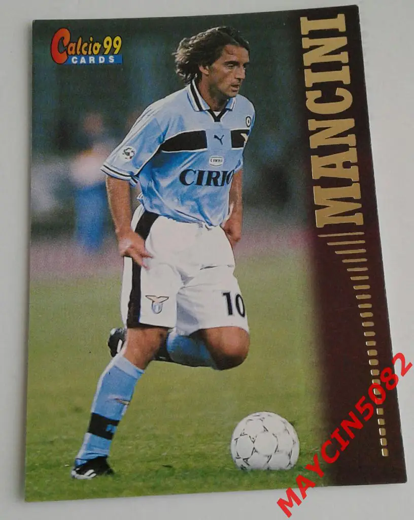 Карточка PANINI. Calcio 99. Роберто Манчини Лацио #50
