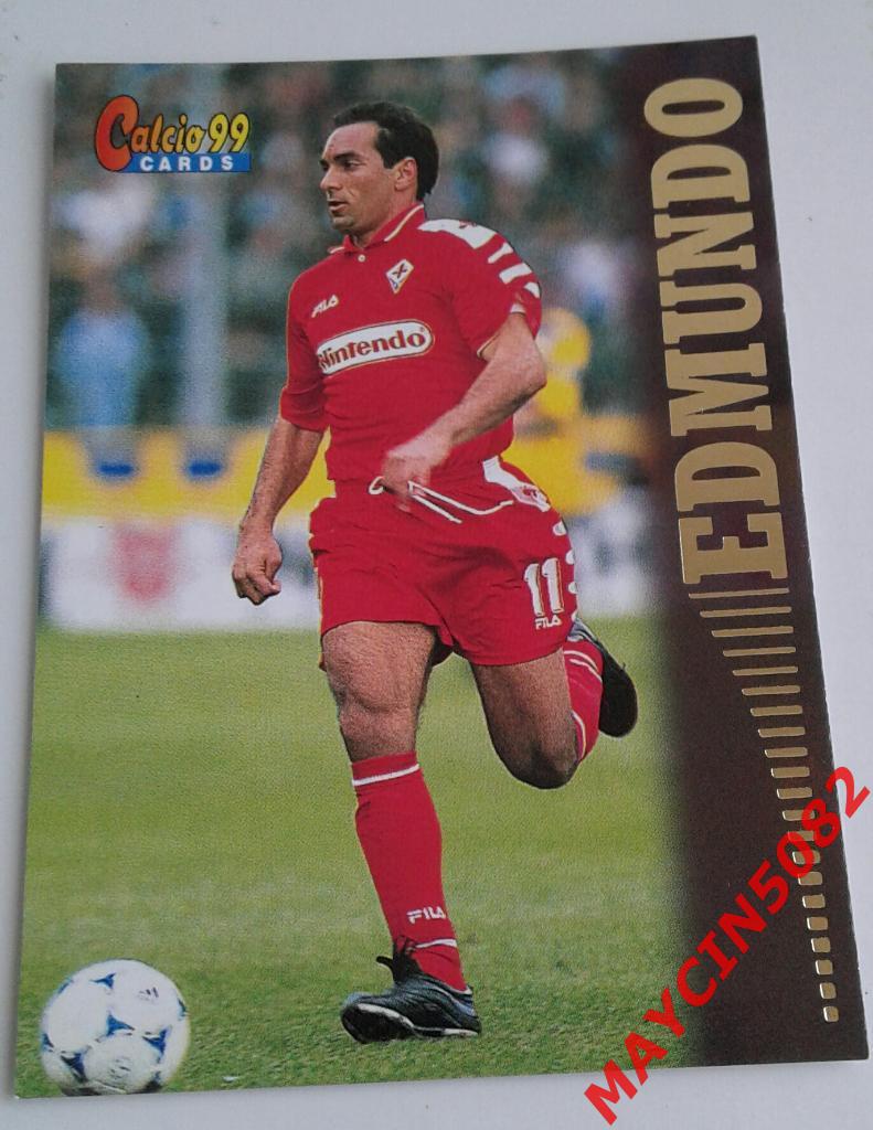 Карточка PANINI. Calcio 99. Эдмундо Фиорентина #18