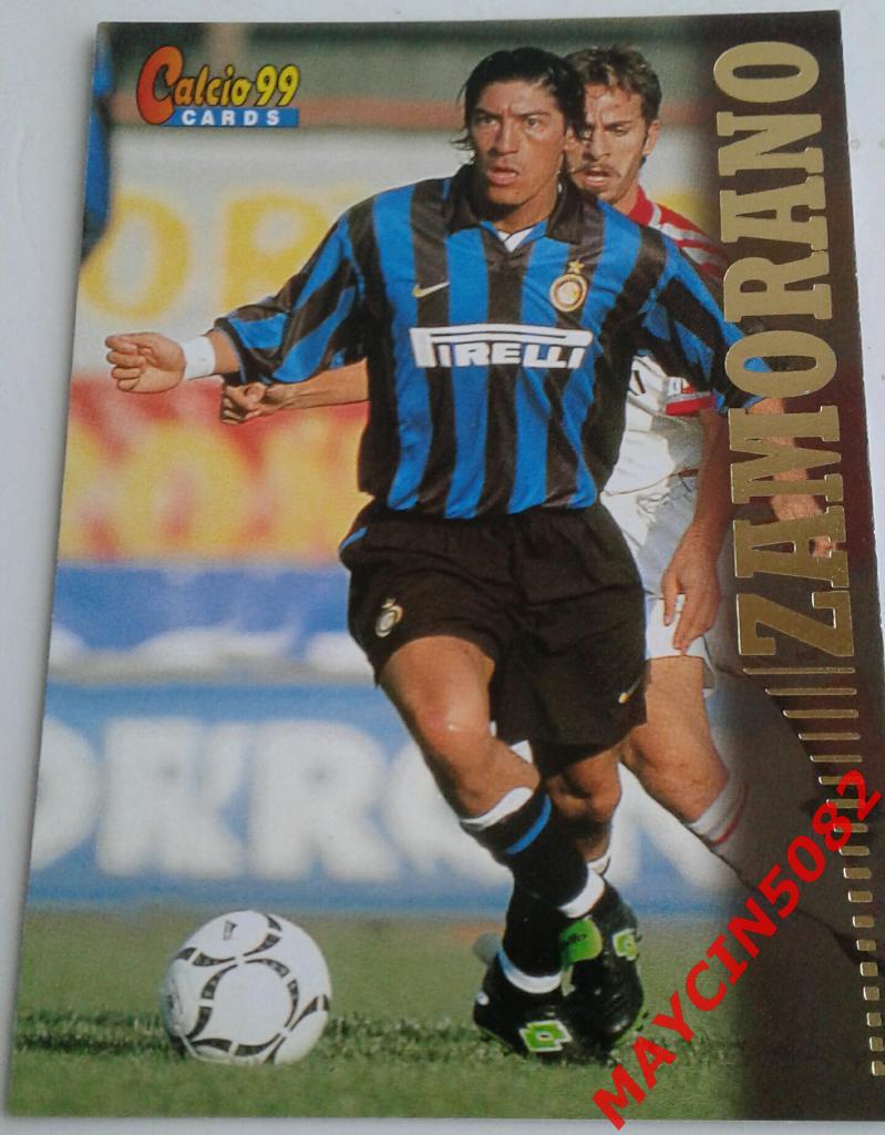 Карточка PANINI. Calcio 99. Иван Саморано Интер #36