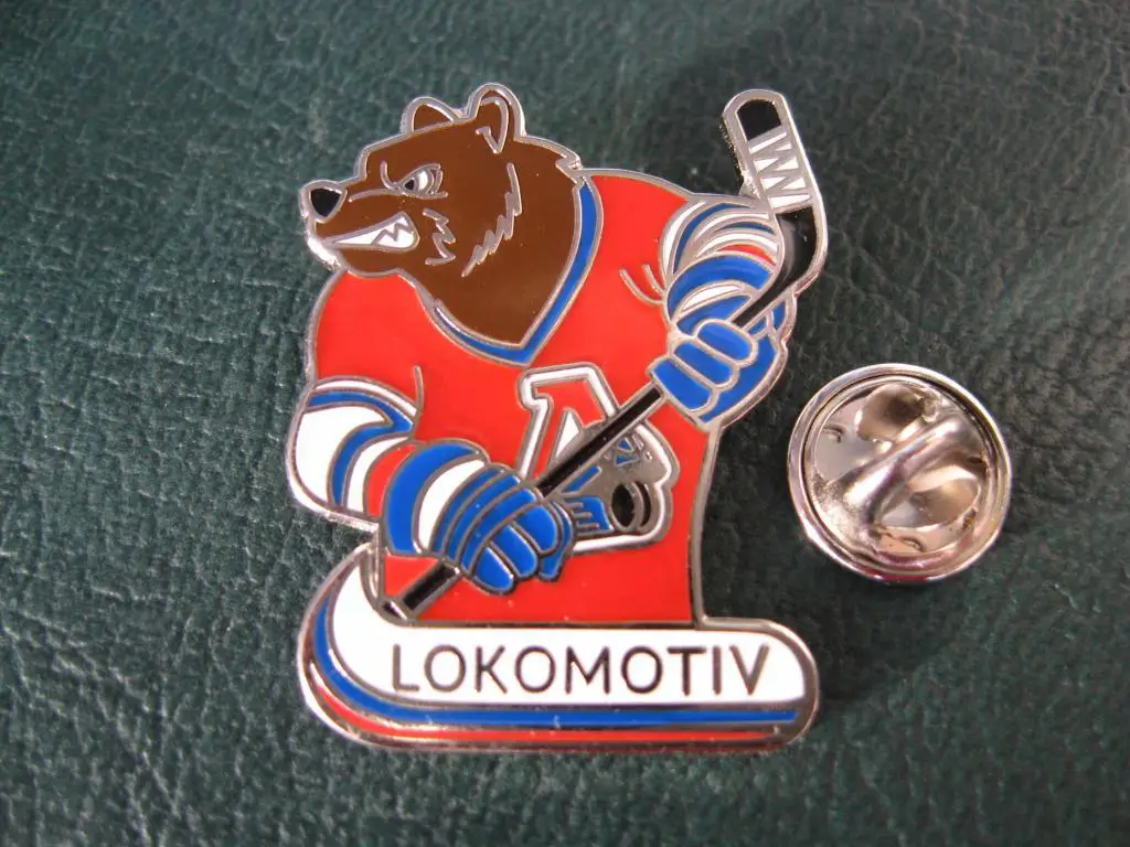 Значок ХК Локомотив (Ярославль) Маскот