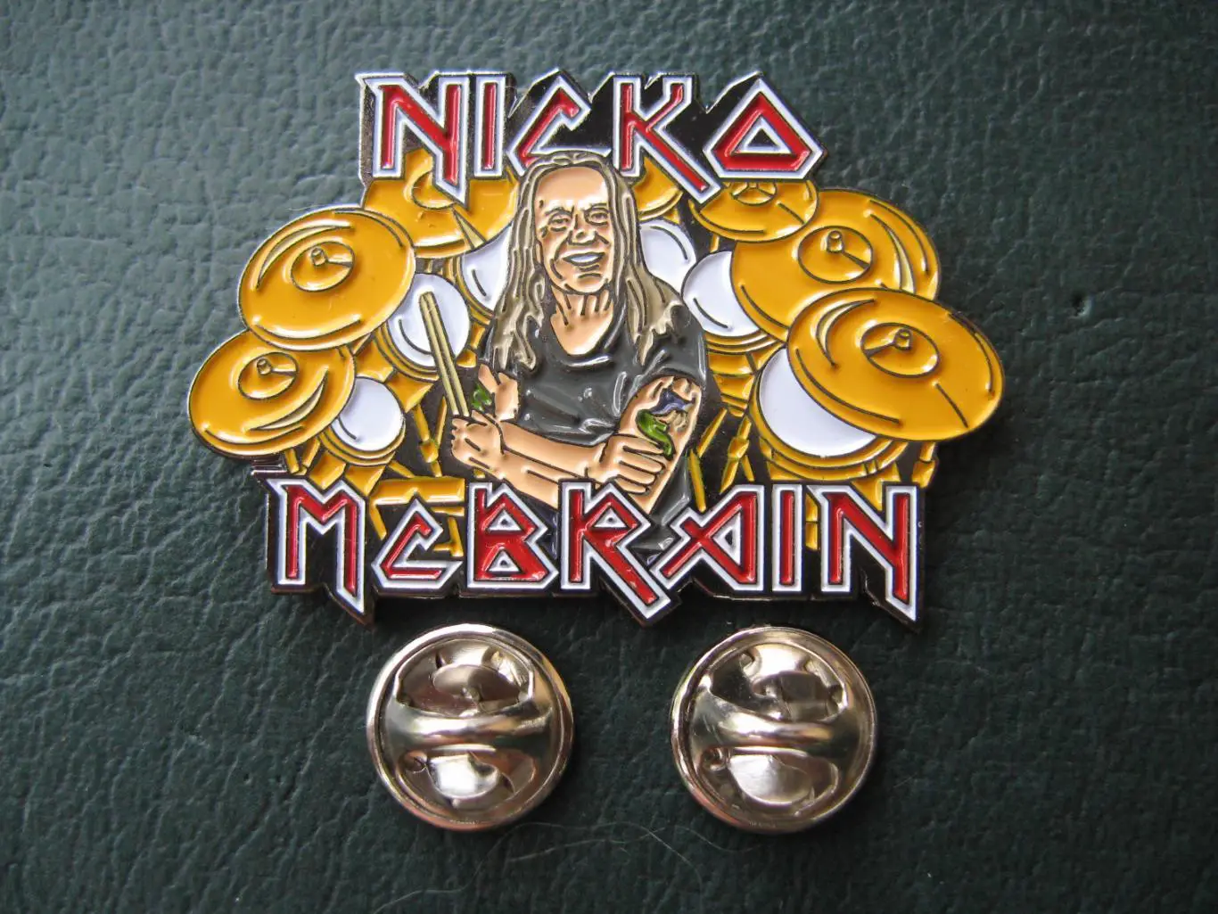 Значок IRON MAIDEN (Nicko McBrain) 2