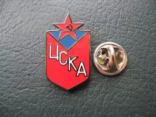 Значок ХК ЦСКА Москва (Эмблема рэтро красная)