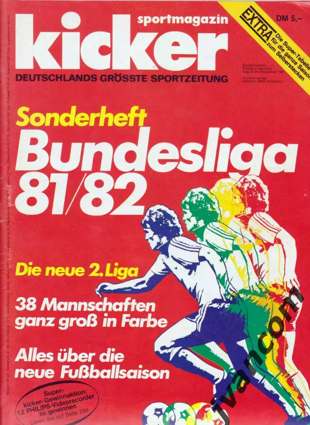 KICKER SONDERHEFT. Чемпионат Германии по футболу. Превью сезона 1981-1982.