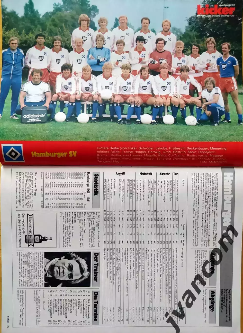 KICKER SONDERHEFT. Чемпионат Германии по футболу. Превью сезона 1981-1982. 4