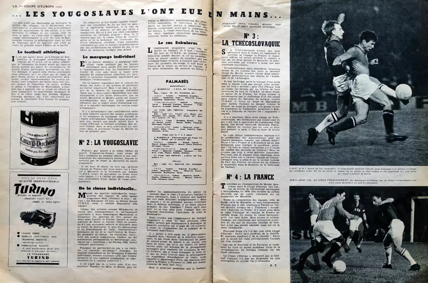 Журнал MIROIR DU FOOTBALL №8 за 1960 год. 1-й Кубок Европы по футболу. 4