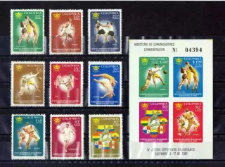 Марки, Колумбия, IV Боливарианские спортивные игры 1961 года.
