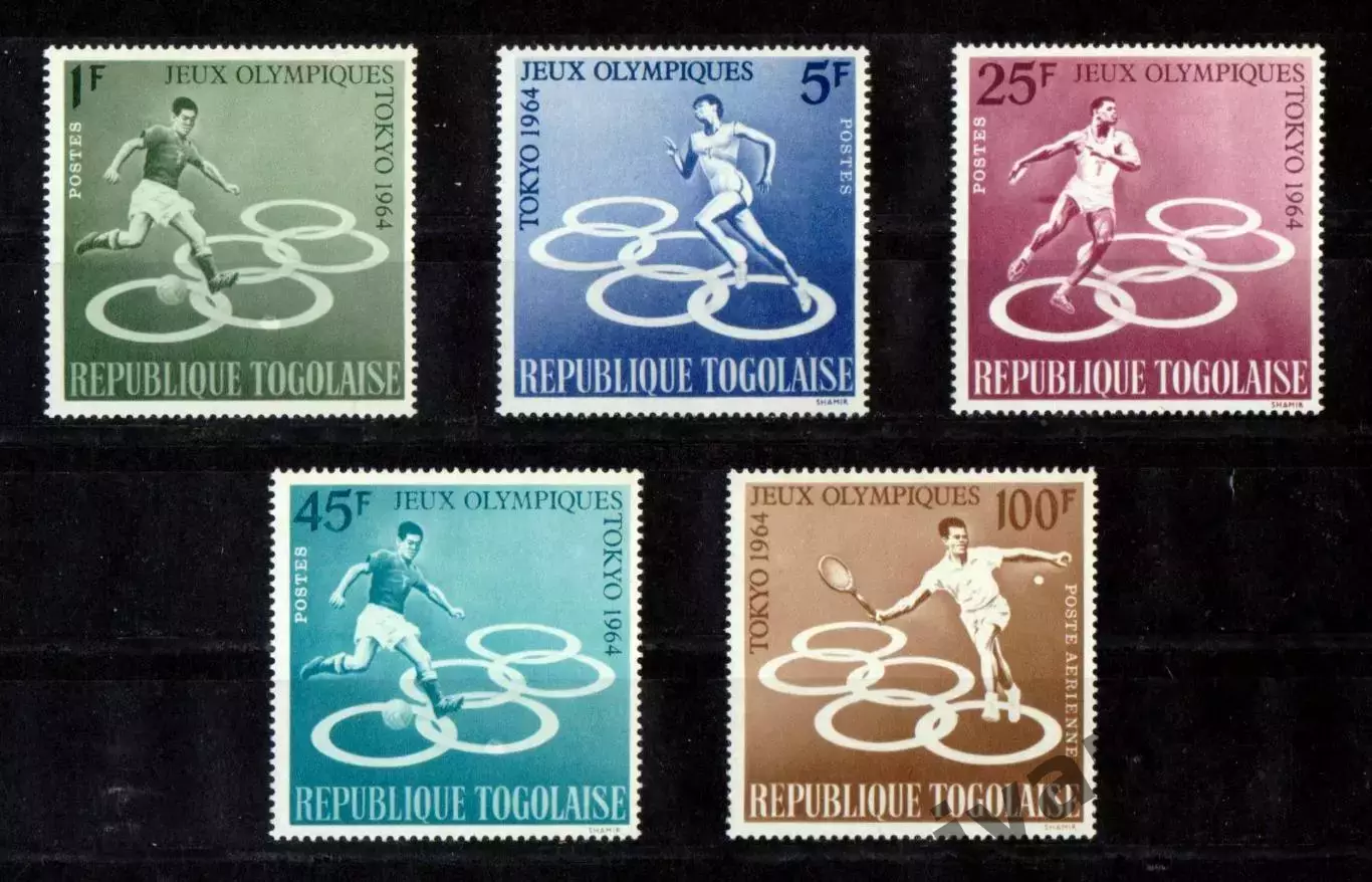 Марки, Того, Летние Олимпийские Игры 1964 года в Токио. А.