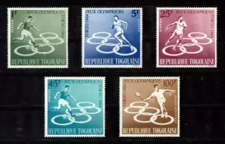 Марки, Того, Летние Олимпийские Игры 1964 года в Токио.