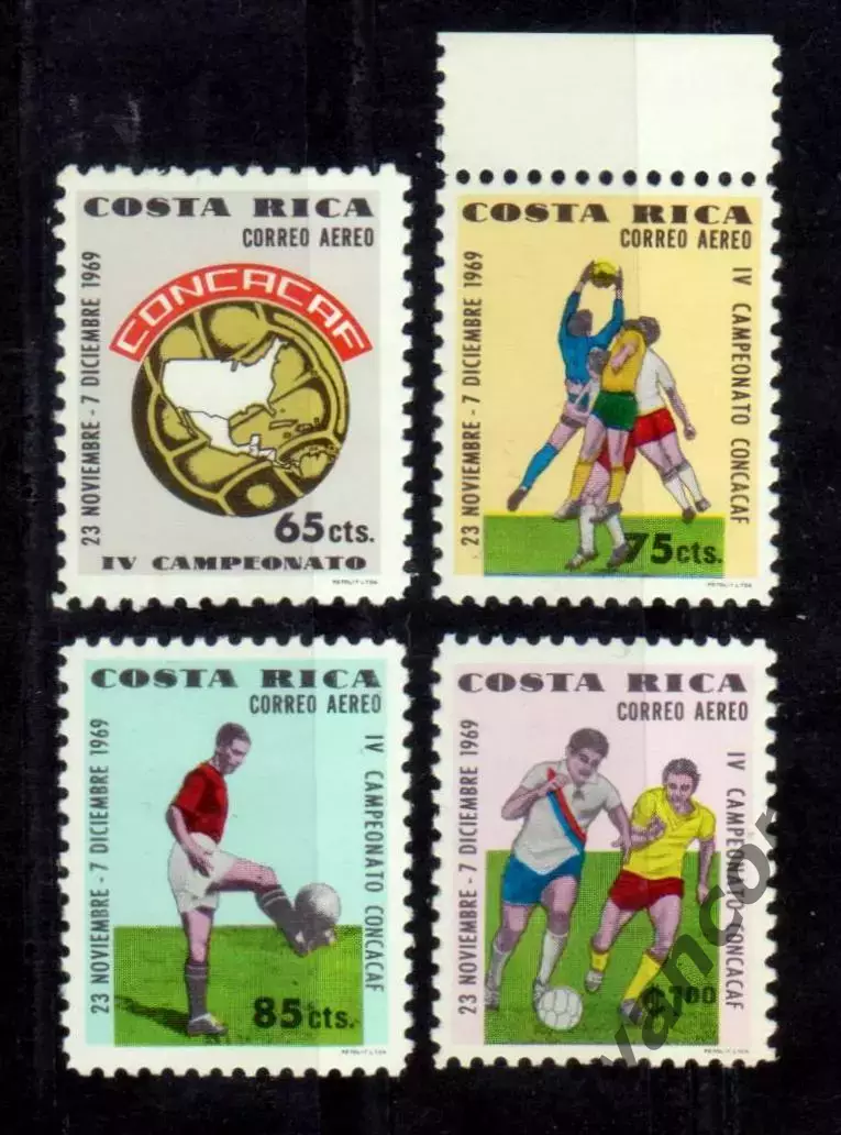 Марки, Коста-Рика, Футбол, IV Чемпионат наций КОНКАКАФ 1969 года в Коста-Рики. 2