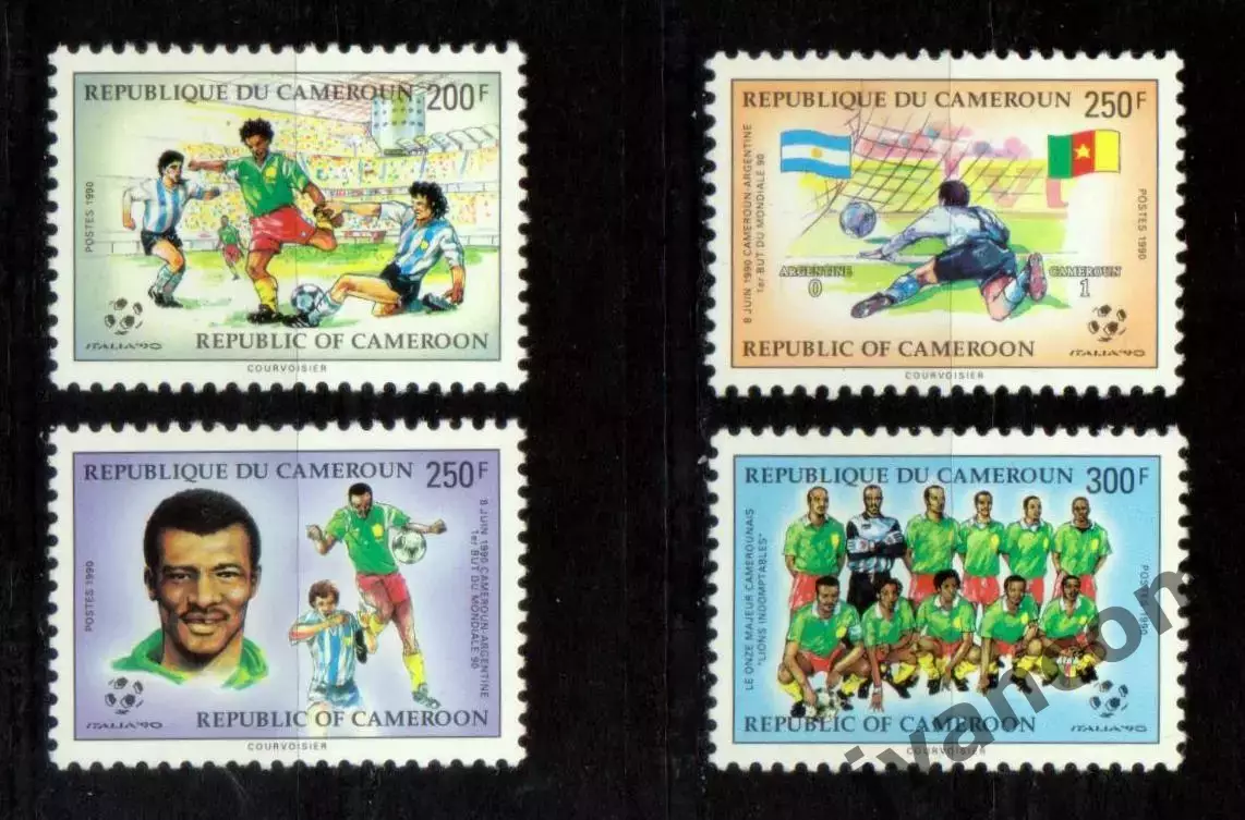 Марки, Камерун, Футбол, Чемпионат Мира 1990 года в Италии.