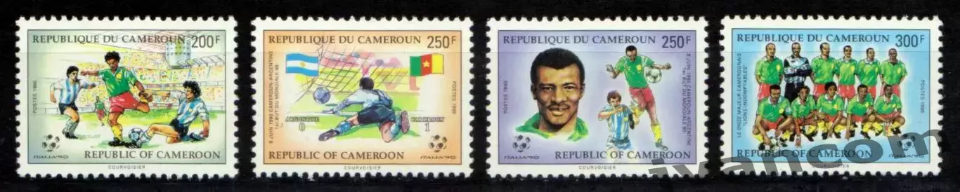 Марки, Камерун, Футбол, Чемпионат Мира 1990 года в Италии. 1