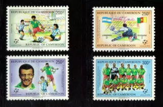 Марки, Камерун, Футбол, Чемпионат Мира 1990 года в Италии.