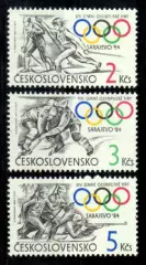 Марки, Чехословакия, Зимние Олимпийские Игры 1984 в Сараево.