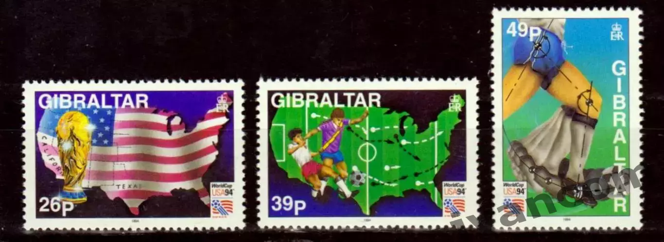 Марки, Гибралтар, Футбол, Чемпионат Мира 1994 года в США.