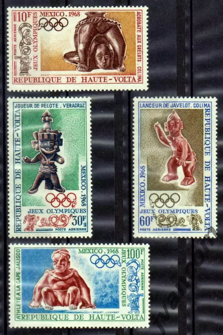 Марки, Верхняя Вольта, Летние Олимпийские Игры 1968 года в Мехико. 2