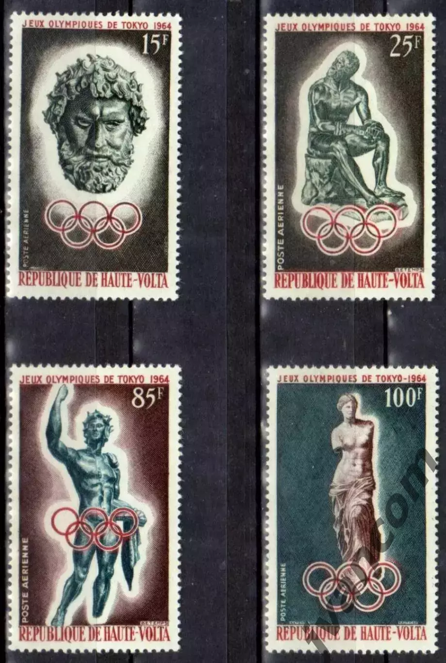 Марки, Верхняя Вольта, Летние Олимпийские Игры 1964 года в Токио. 3