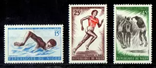Марки, Нигер, Спорт, Игры Дружбы 1963 года в Дакаре.