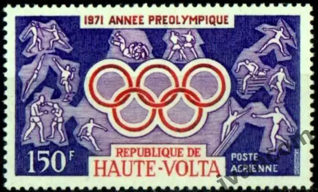 Марки, Верхняя Вольта, Спорт, Предолимпийский 1971 год.