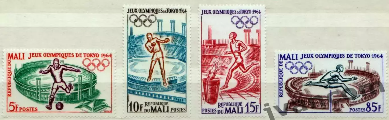 Марки, Мали, Летние Олимпийские Игры 1964 года в Токио. 2