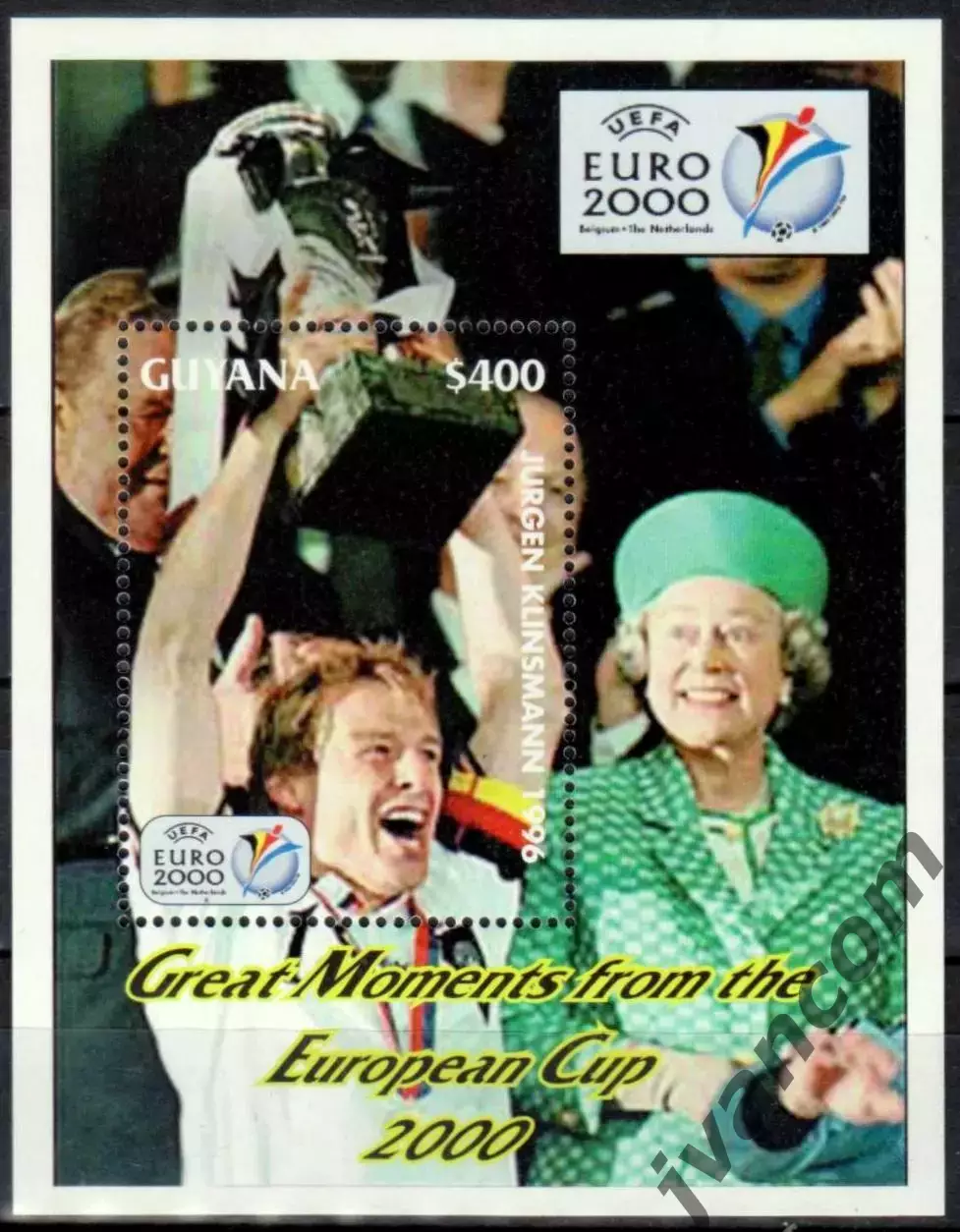 Марки, Гибралтар, Футбол, Чемпионат Европы 2000 года. Победители 1996 года. 4