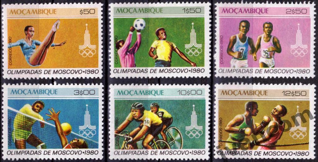Марки, Мозамбик, Летние Олимпийские Игры 1980 года в Москве