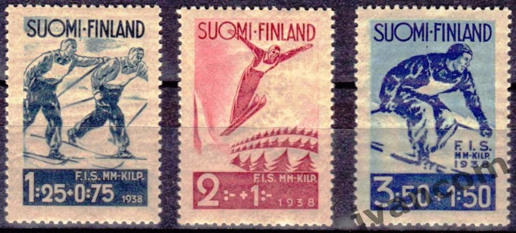 Марки, Финляндия, Лыжный спорт, Международные соревнования 1938 года в Лахти