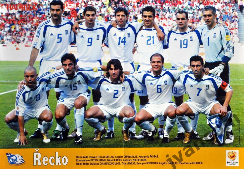 Футбольные сборные команды. Сборная Греции 2004 года.