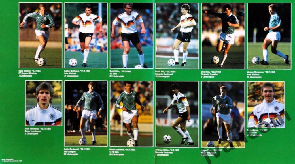 Футбольные сборные команды. Сборная Германии 1990 года. 2