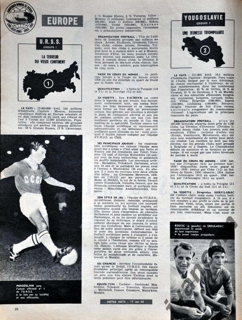 Журнал FOOTBALL MAGAZINE №28 за 1962 год 2