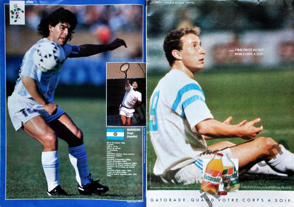 Журнал FRANCE FOOTBALL №2304 за 1990 год. Чемпионат Мира по футболу в Италии. 1