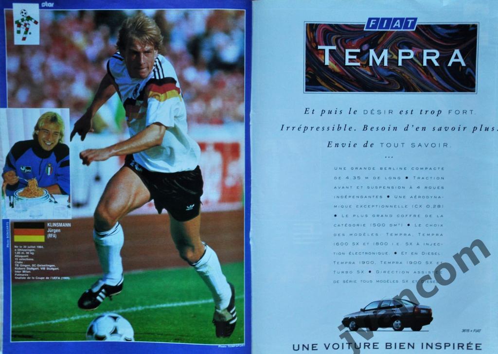 Журнал FRANCE FOOTBALL №2304 за 1990 год. Чемпионат Мира по футболу в Италии. 5