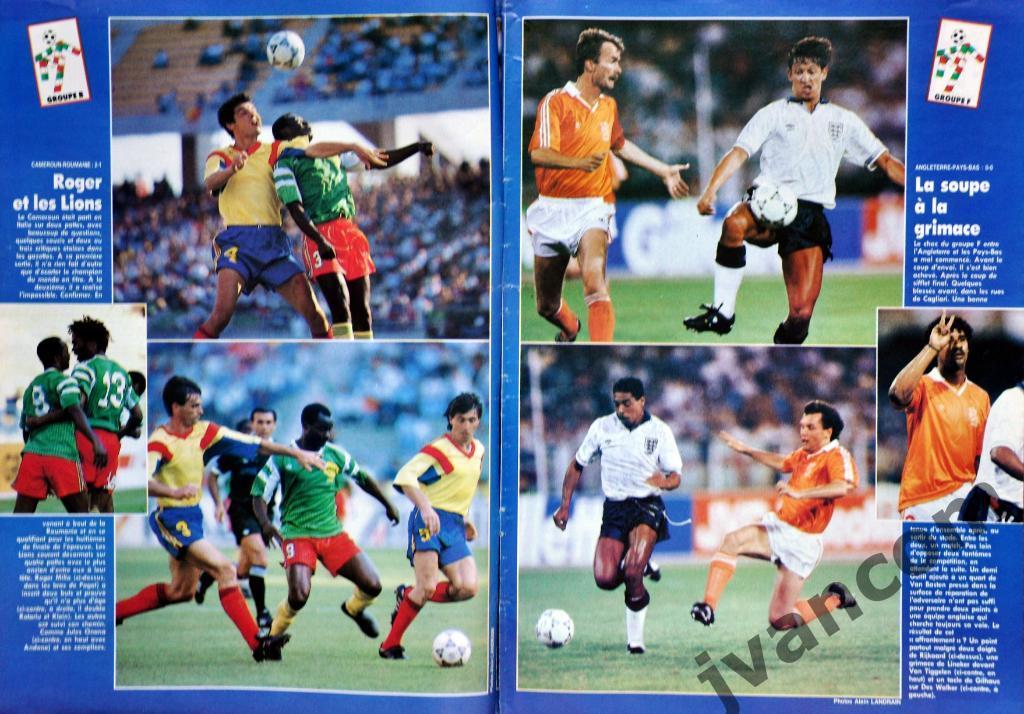 Журнал FRANCE FOOTBALL №2306 за 1990 год. Чемпионат Мира по футболу в Италии. 1