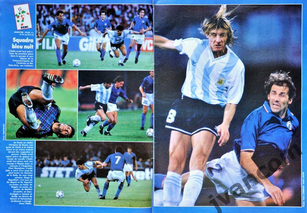 Журнал FRANCE FOOTBALL №2309 за 1990 год. Чемпионат Мира по футболу в Италии. 1