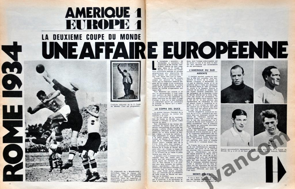 Журнал MIROIR DU FOOTBALL №130 за 1970 год, спецвыпуск об истории ЧМ по футболу 2