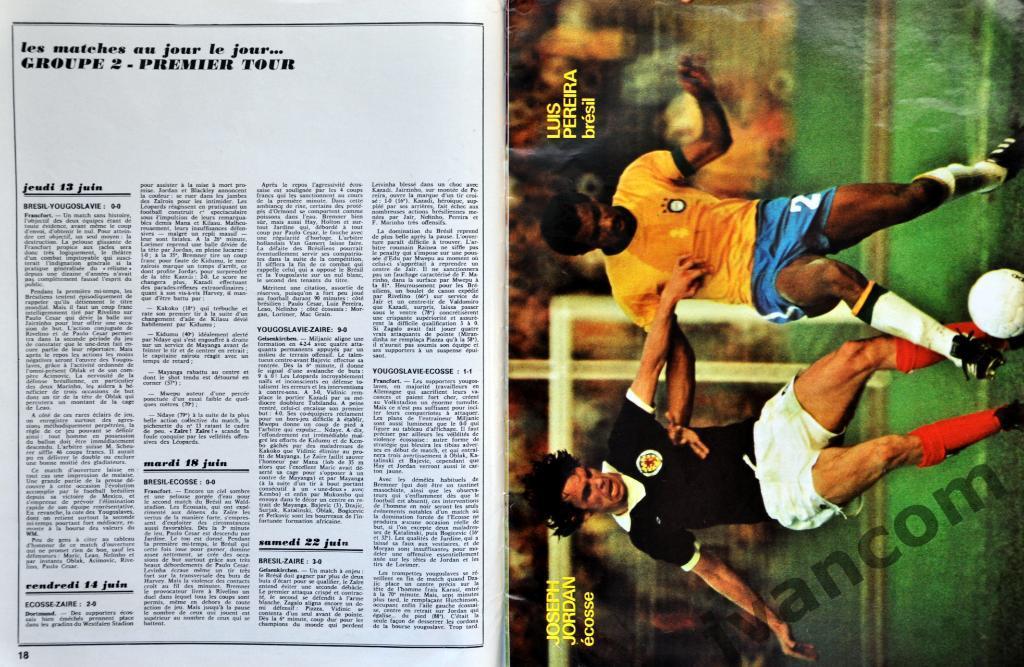 Журнал MIROIR DU FOOTBALL №222 за 1974 год. Кубок Мира по футболу в Германии. 6