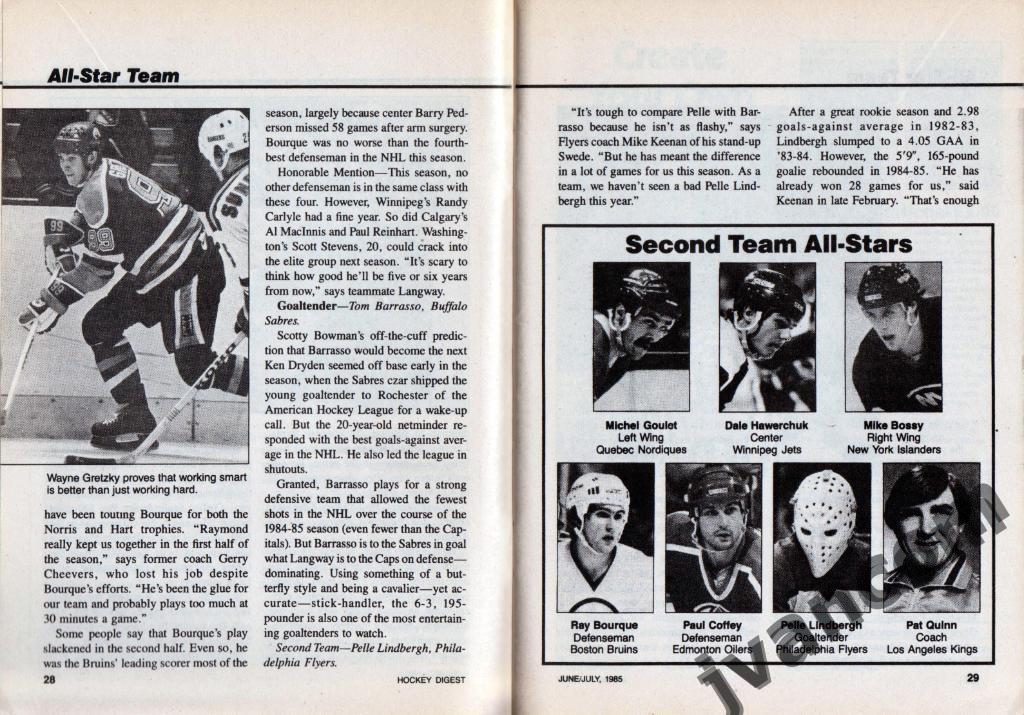 Журнал HOCKEY DIGEST / Хоккейный сборник за июль 1985 года. 3