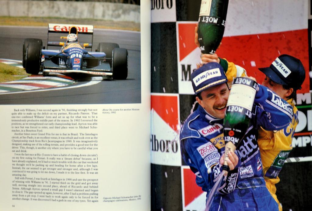 Автоспорт. Формула-1. Найджел МЭНСЕЛЛ - Чемпион Мира 1992 года. 3