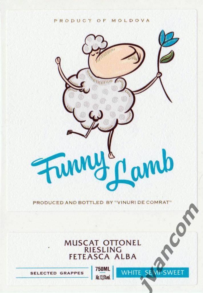 Набор винных этикеток Funny Lamb White (Молдова)