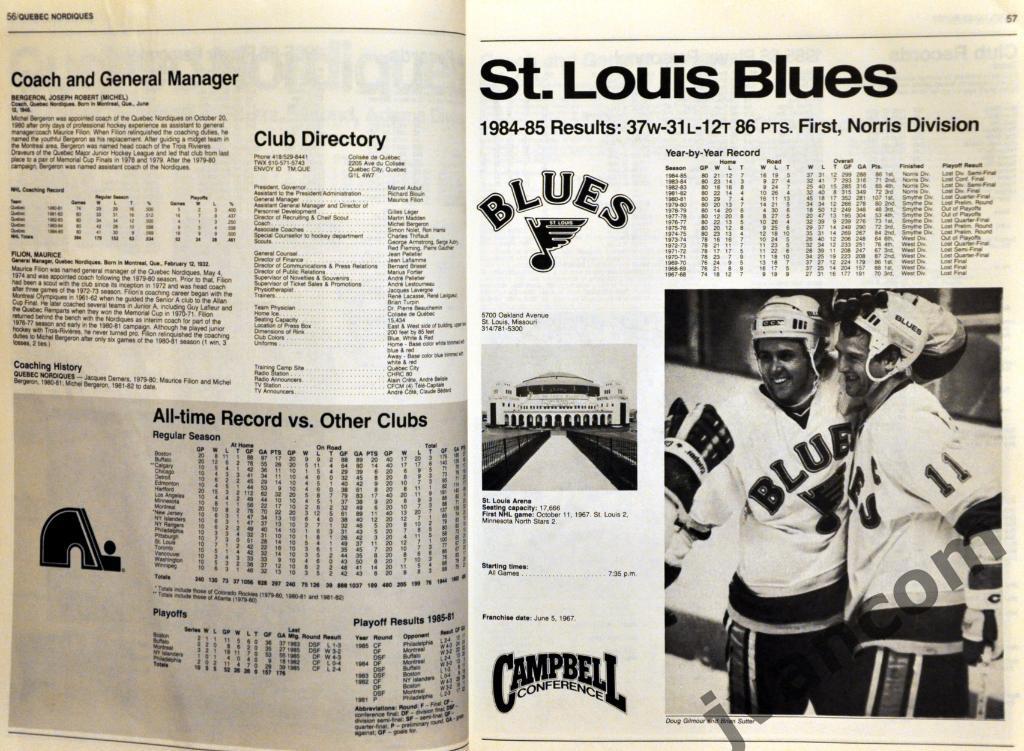 Хоккей. НХЛ - Официальный справочник и Книга рекордов. Сезон 1985-86 годов. 2