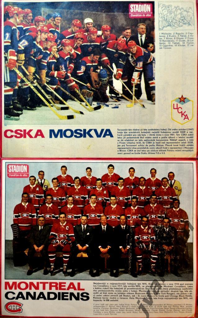 Коллекция хоккейных постеров из журналов СТАДИОН за 1971 год (14 шт.) 2