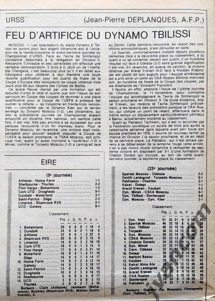 FRANCE FOOTBALL №1857 за 1981 год. 2
