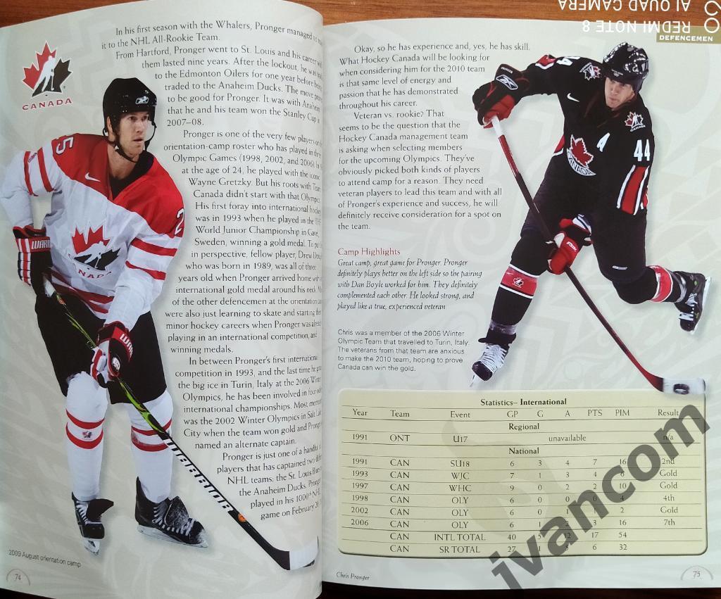 Хоккей. Сборная Канады. 46 кандидатов на Олимпиаду-2010 , 2009 год 7
