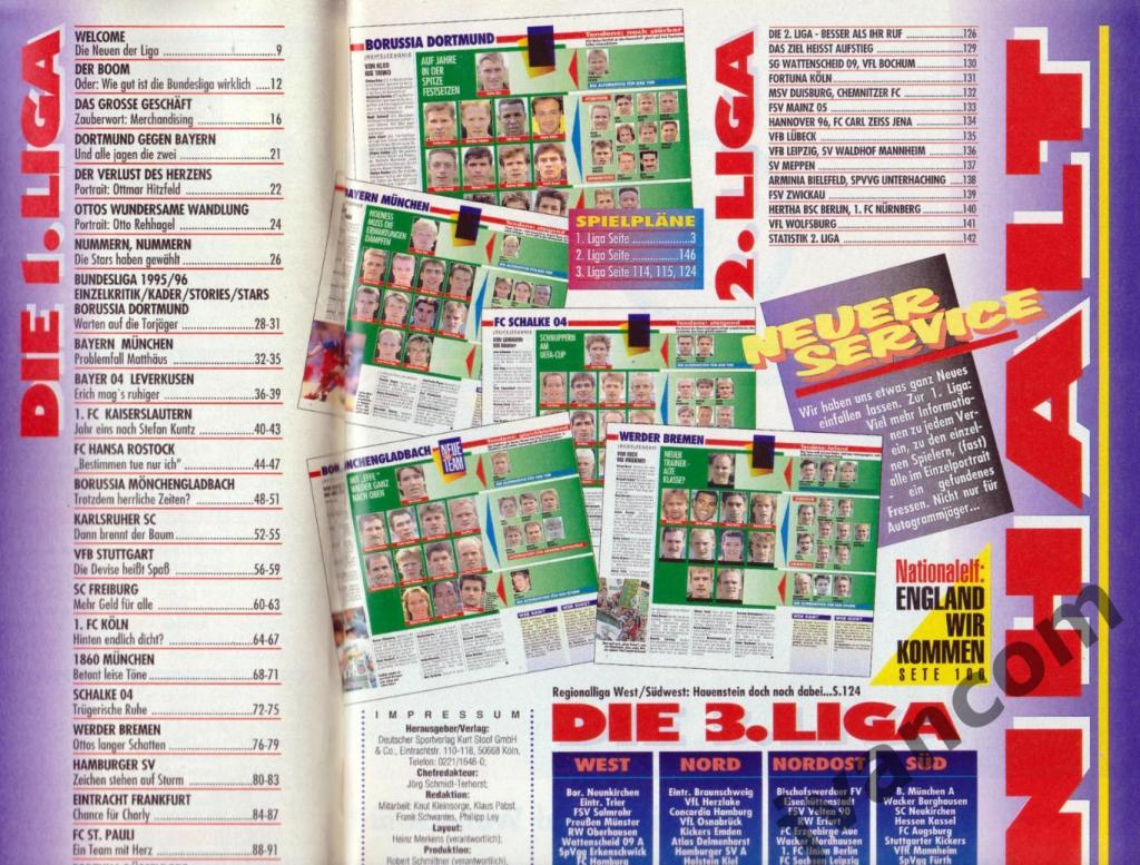 FUSSBALL SPORT EXTRA. Чемпионат Германии по футболу. Превью сезона 1995-1996. 1