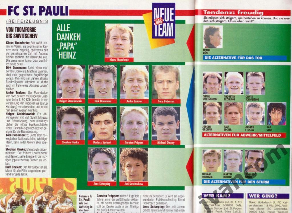 FUSSBALL SPORT EXTRA. Чемпионат Германии по футболу. Превью сезона 1995-1996. 4