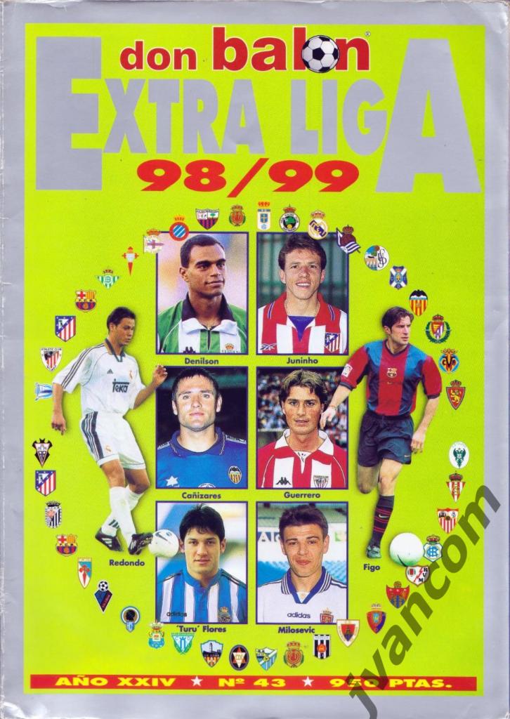 DON BALON EXTRA LIGA 98/99. Чемпионат Испании по футболу. Превью сезона 1998-99.